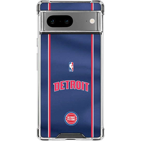 NBA Detroit Pistons Jersey Google Pixel 8 Clear Case